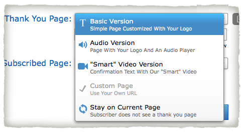thank-you-page-options