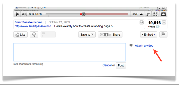 attach a video